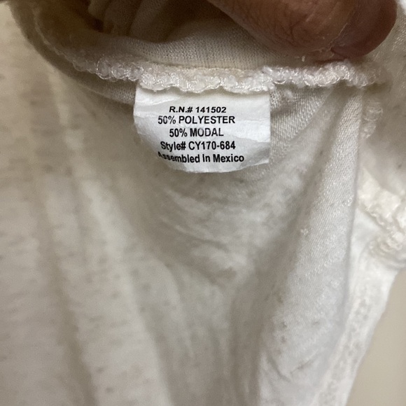 Cloud Dancer Light Oatmeal Soft Short Sleeve Top XS - Picture 3 of 5